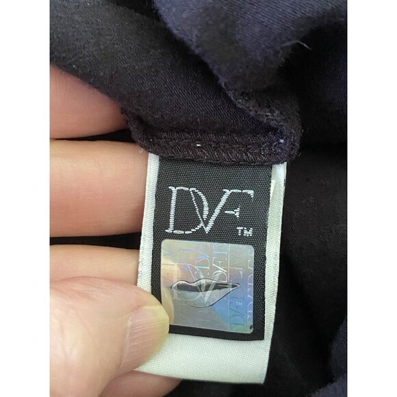 Diane Von Furstenberg Women Scoop Neck Short Sleeve Midi Dress Black Size Large - Picture 5 of 16